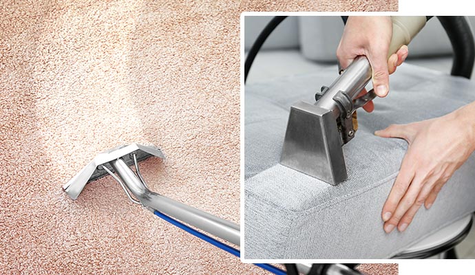 Collage of carpet and upholstery cleaning service Collage of carpet and upholstery cleaning service
