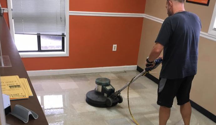 Commercial floor cleaning service