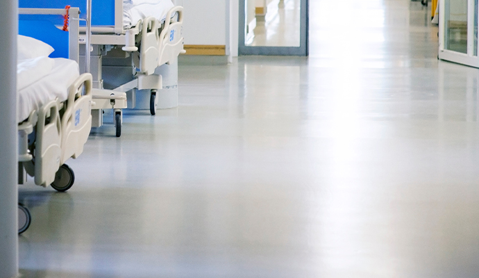 Clean hospital floor