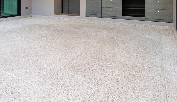 Close up view of concrete floor