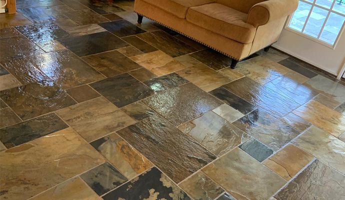 Clean stone floor Clean stone floor