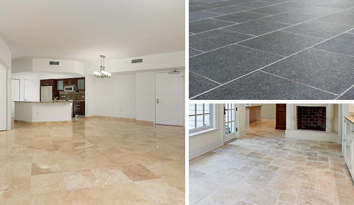 Collage of different types of floors Collage of different types of floors