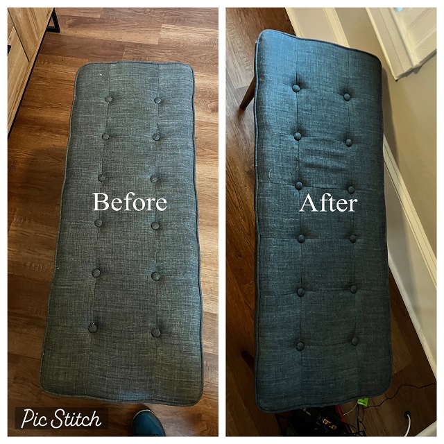 Upholstery cleaning bench