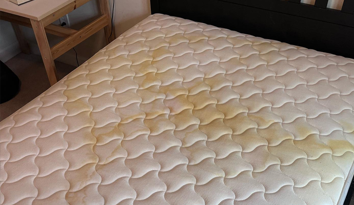 Visible stain on mattress