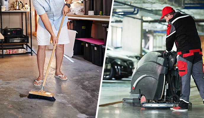 Collage of diy and professional cleaning Collage of diy and professional cleaning