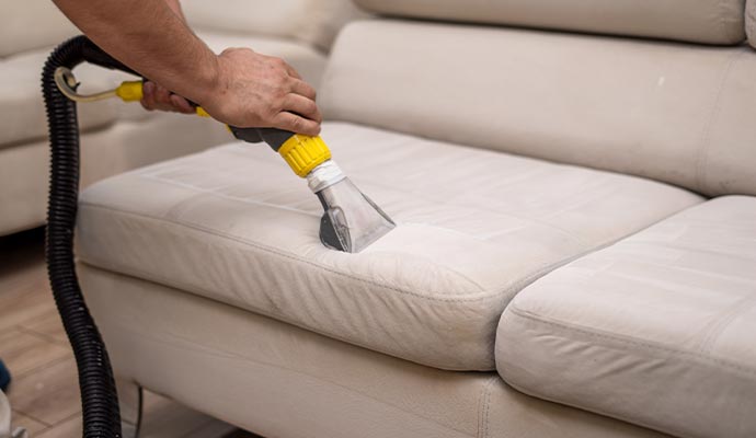 Professional cleaning couch